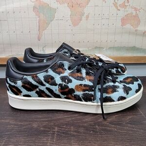 BRAND NEW Adidas Stan Smith Blue Leopard Print Men's Sz 9.5